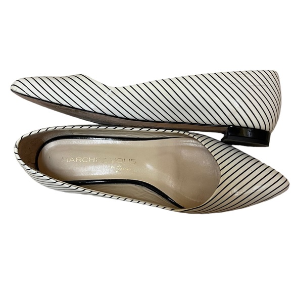 Marchez Vous Stripe Ballet Petra Flats - Picture 4 of 8